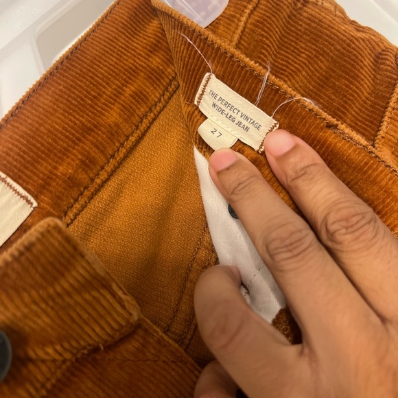 Madewell The Perfect Vintage Wide-Leg Pant: Corduroy Edition Saddle Brown | 27 - Picture 6 of 7
